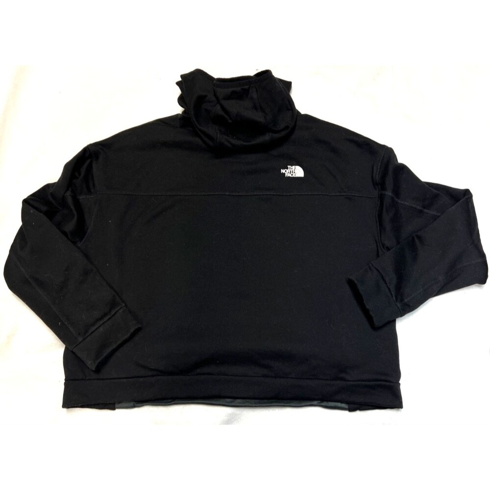 The North Face Canyonlands Pullover Cropped Hoodie Sweatshirt Black Women's XL